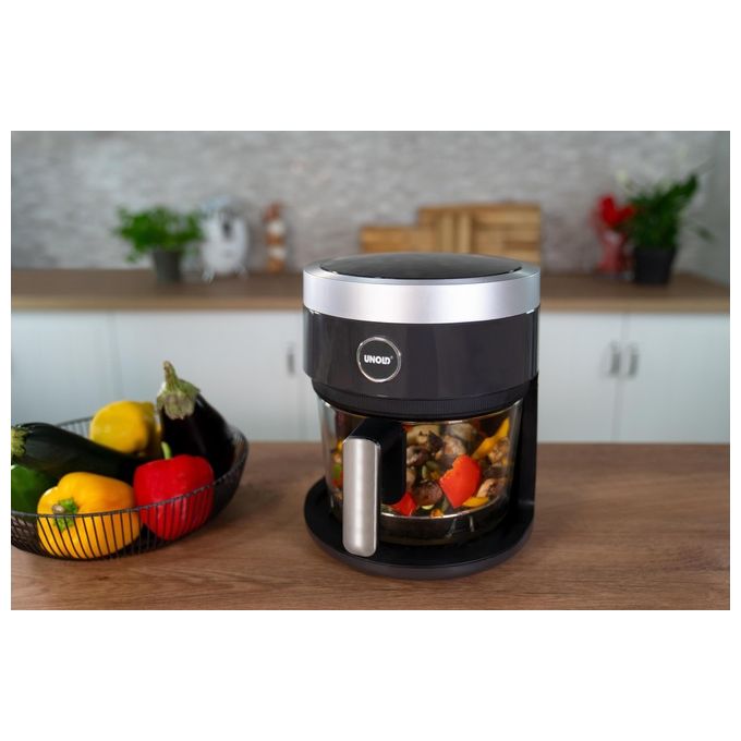 Unold 58695 Friggitrice ad aria 3,5 L 1200 W 10 programmi Display digitale colore Nero