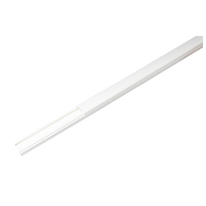 Link Confezione 26 Canaline Passacavi Adesive in Pvc 1mt Dimensioni 25x16mm con Coperchio Scorrevole Bianco 26mt in Totale