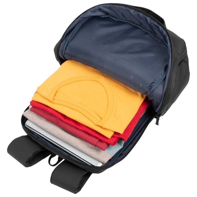 Rivacase 8435 BLACK ECO BACKPACK Tegel Zaino per Laptop fino a 15.6'' con Materiale Riciclato RPET Impermeabile colore Nero