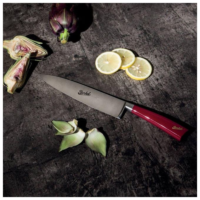 Berkel Elegance Coltello da Cucina Rosso Set da Chef 3 Pezzi