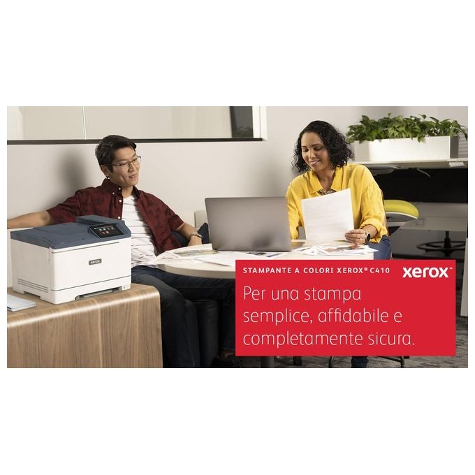Xerox C410V_DN C410 Stampante Laser A Colori A4 40 ppm Fronte Retro Automatico 251 Fogli Wi-Fi Ethernet colore Grigio