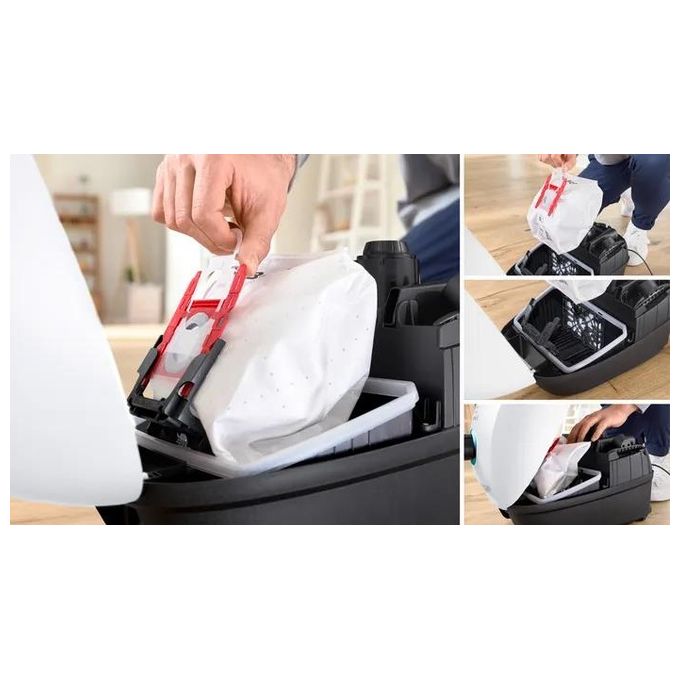 Bosch BGB41HYG1H Serie 4 Aspirapolvere a Cilindro con Sacco HEPA 4 L 600 W 75 dB colore Bianco