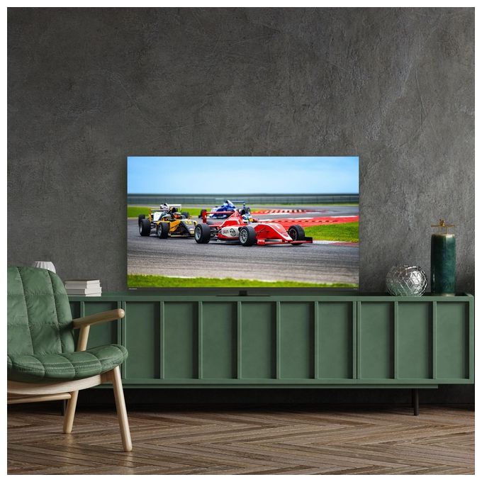 Thomson 55QG7C14 Q70 Series Smart TV QLED 55'' 4K Ultra HD 144Hz Google TV DVB-T2 S2 Dolby Vision Wi-Fi colore Nero