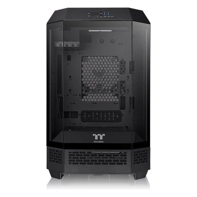 Thermaltake CA-1Y4-00S1WN-00 The Tower 300 Case PC Micro Tower con supporto micro ATX Mini-ITX vetro temperato 2 ventole 140 mm preinstallate colore Nero