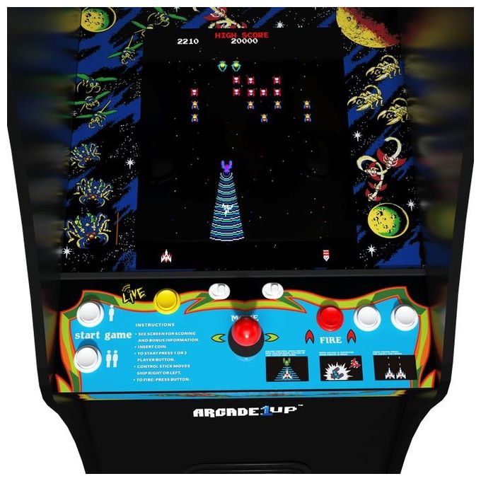 ARCADE1UP 1237971 Galaga Deluxe Cabinato Arcade 14 Giochi Schermo 17'' WiFi colore Nero