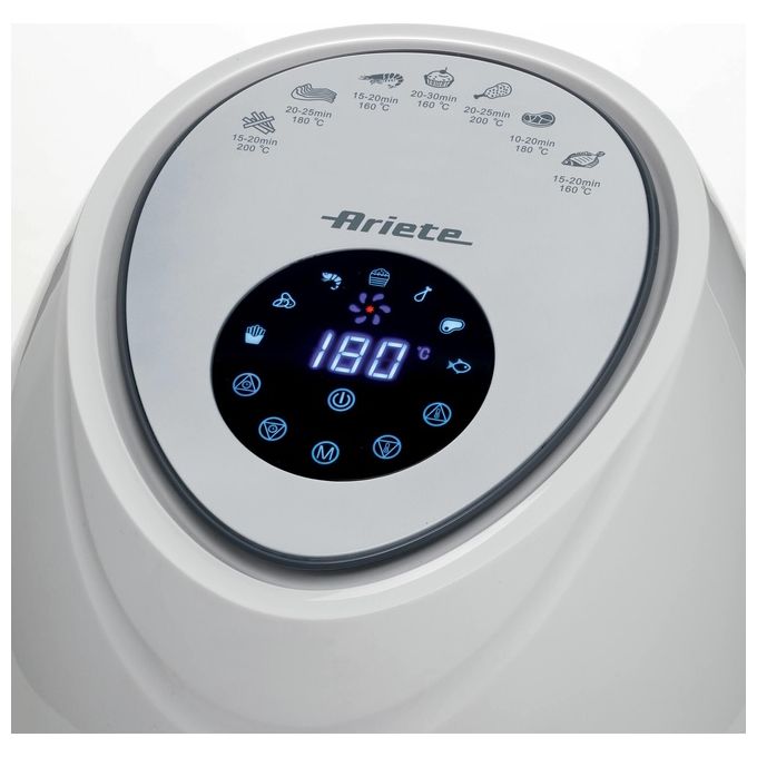 Ariete 00C461803AR0 Friggitrice ad aria XXL 7 L 1800 W Display LCD Comandi Touch Timer colore Bianco