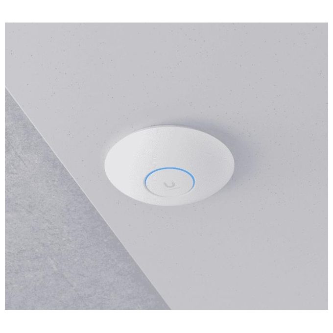 Ubiquiti U7-PRO Access Point WiFi 7 Tri-Band 2.4 5 6 GHz 5800 Mbit-s MU-MIMO PoE 140 m² colore Bianco