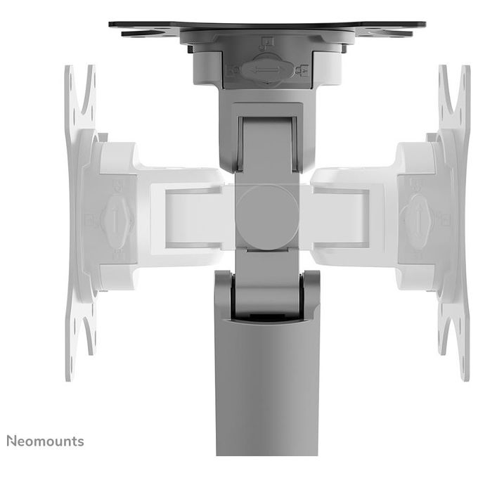 Neomounts DS70-250SL1 Braccio per Monitor 17-35'' Regolazione Altezza a Molla a Gas Rotazione 360° Inclinazione -45° a 45° colore Argento