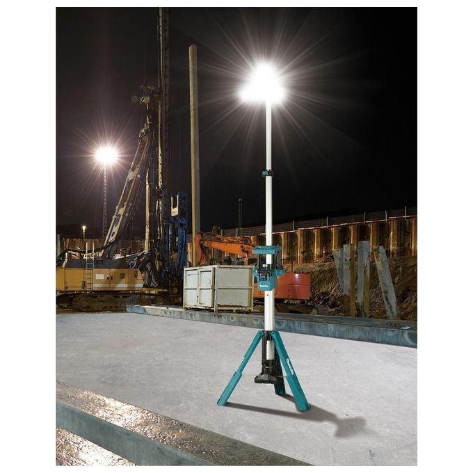 Makita DML814 Luce da Lavoro LED 3000 lm con Treppiede Regolabile colore Blu
