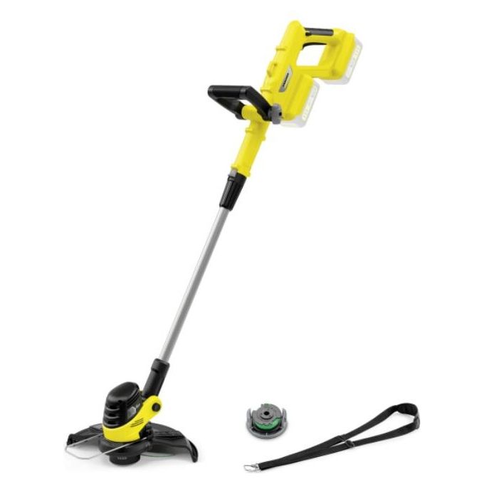 Kärcher 1.445-450.0 LTR 3-18 DUAL Tagliabordi a Batteria 36 V con Doppia Batteria 18 V Diametro Taglio 30 cm Linea Automatica colore Nero Acciaio inox Giallo