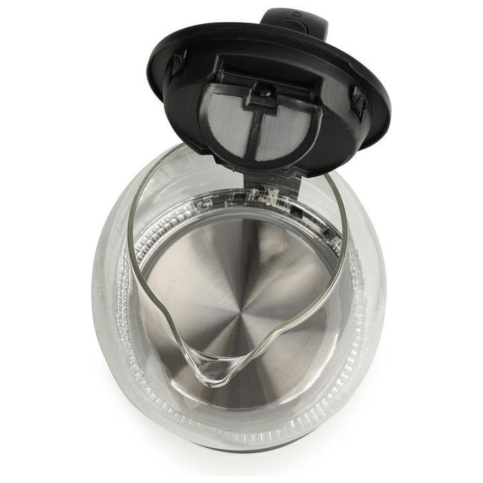 Tristar WK-3405 Bollitore Elettrico in Vetro 1,7 L 2200 W Base 360° Protezione Surriscaldamento colore Nero Trasparente