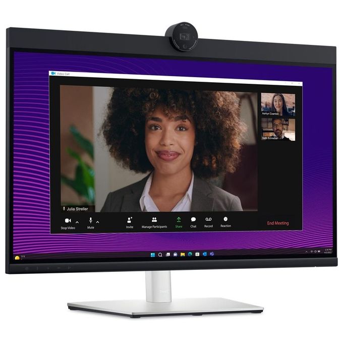 DELL DELL-P2724DEB Monitor Videoconferenza 27'' QHD IPS 2560x1440 Pixel con Webcam 4MP Altoparlanti 10W USB-C 90W colore Nero Argento