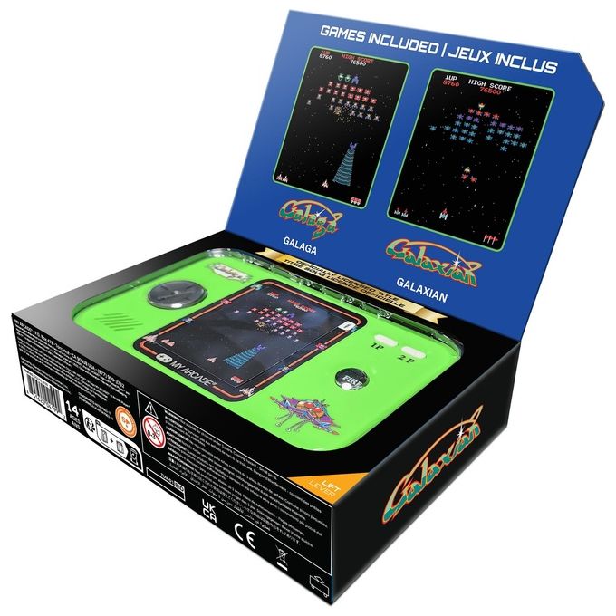 MY ARCADE DGUNL-4199 Pocket Player Pro Console Portatile con Schermo LCD da 2,75 Pollici Alimentazione AA o USB-C colore Verde Nero