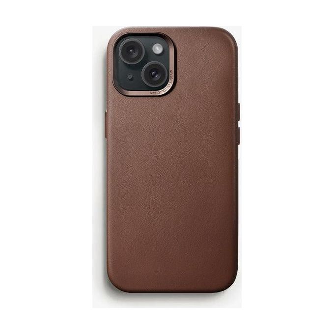 Woodcessories Bio Leather Case MagSafe per iPhone 15 Plus Marrone