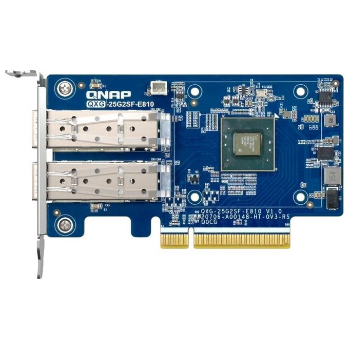 QNAP QXG-25G2SF-E810 Scheda di Rete Interna 25 Gbps PCI Express 4.0 SFP28 2 Porte Fibra colore Verde