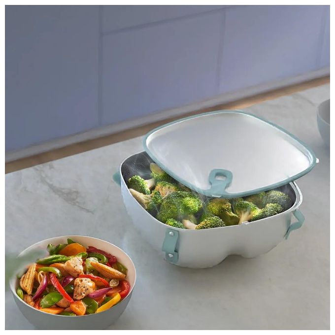 Philips HD9960-00 Accessorio per Airfryer XXL 8.3 L Cottura a Vapore e Salteatura in Acciaio Inox colore Grigio
