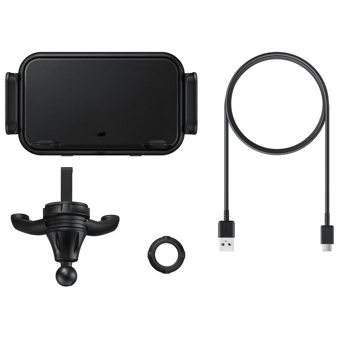 Samsung EP-H5300CBEGEU Caricabatterie Wireless per Auto 9W Supporto Attivo Ricarica Rapida USB Tipo C colore Nero