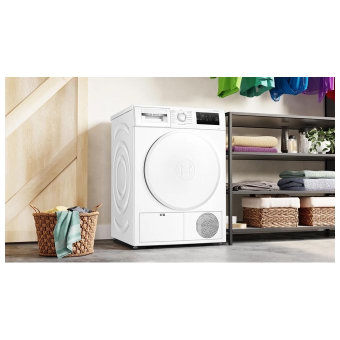 Bosch WTH83208II Serie 4 Asciugatrice Pompa di Calore 8 Kg Classe A++ AutoDry SensitiveDrying 63 dB (84x60x61 cm) colore Bianco