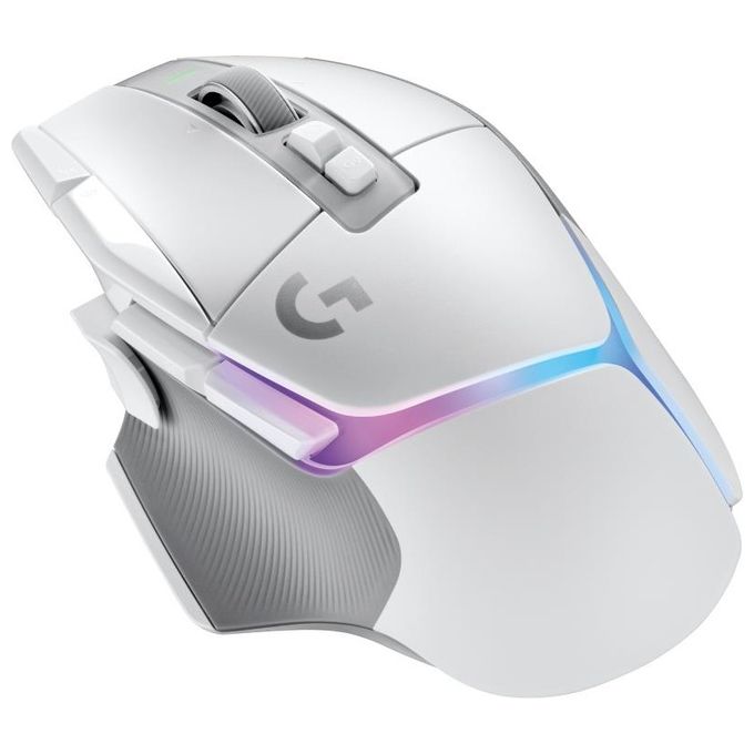 Logitech G 910-006172 G502 X PLUS Mouse Gaming Wireless 25600 DPI 13 Tasti Programmabili Sensore HERO 25K Illuminazione RGB LIGHTSYNC colore Bianco