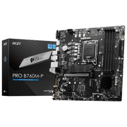 MSI 7E02-009R PRO B760M-P Scheda madre Intel B760 LGA 1700 DDR5 6800+ MHz OC 4 DIMM Dual Channel M.2 Gen4 USB 3.2 Gen 2 Type-C Realtek LAN colore Nero