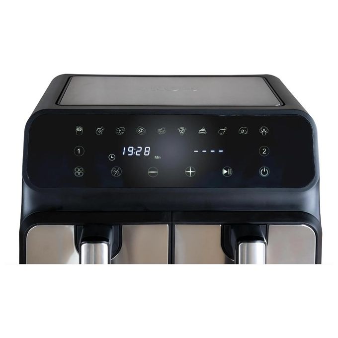 Unold 58685 Friggitrice ad aria Doppia Camera Twin Zone 8 L 1700 W 10 Programmi Display LED colore Nero Grigio