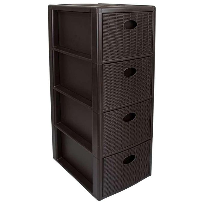 Stefanplast Cassettiera 4 Cassetti Slim Elegance Moka