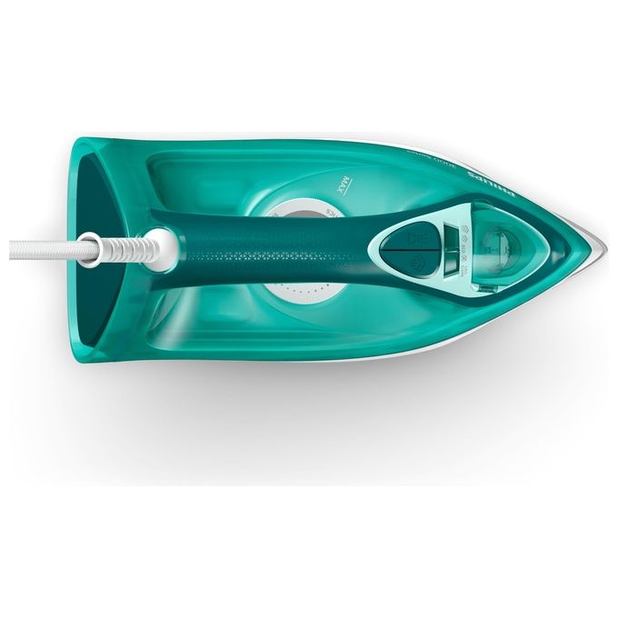 Philips DST3030-70 Serie 3000 Ferro a vapore 2400W piastra ceramica colpo vapore 180 g-min serbatoio 300 ml colore Turchese