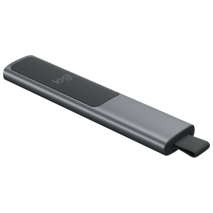 Logitech Spotlight Presenter, Puntatore Laser per Presentazioni Wireless Portata 30 Metri PC-Mac-Android-iOS - Grigio