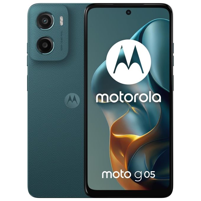 Motorola PB6L0008ES Moto g05 Smartphone 4G 6.67'' 4 GB RAM 128 GB Android 15 Batteria 5200 mAh colore Verde