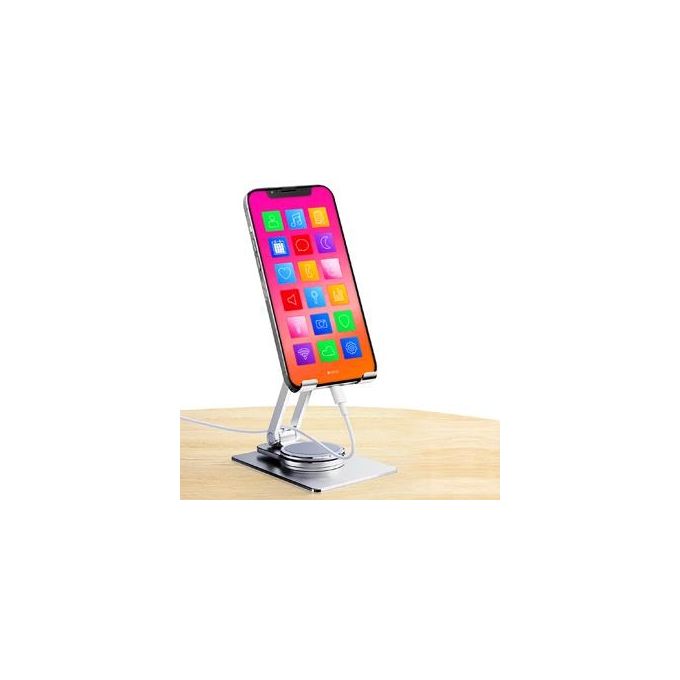 Atlantis P022-SS01-AGP Supporto per Smartphone-Tablet Base Girevole e Inclinabile da 0cm a 6cm
