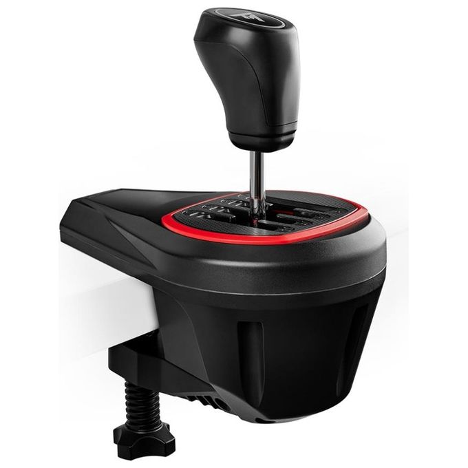 Thrustmaster TH8S Shifter Add-On Cambio Manuale 7 Marce Schema H USB compatibile PS5 PS4 Xbox PC colore Nero Rosso