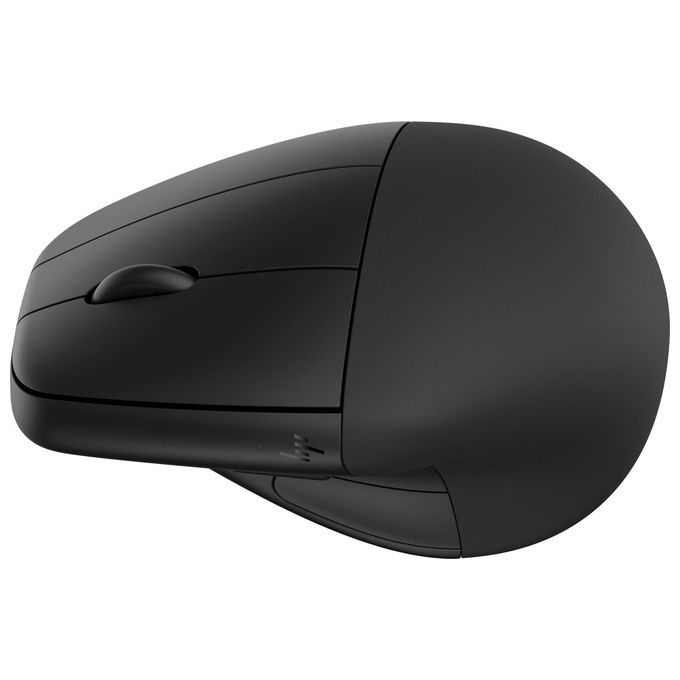 HP 6H1A5AA 925 Mouse Ergonomico Verticale Wireless RF Bluetooth 4000 DPI 6 Tasti Ricaricabile USB Type-C colore Nero