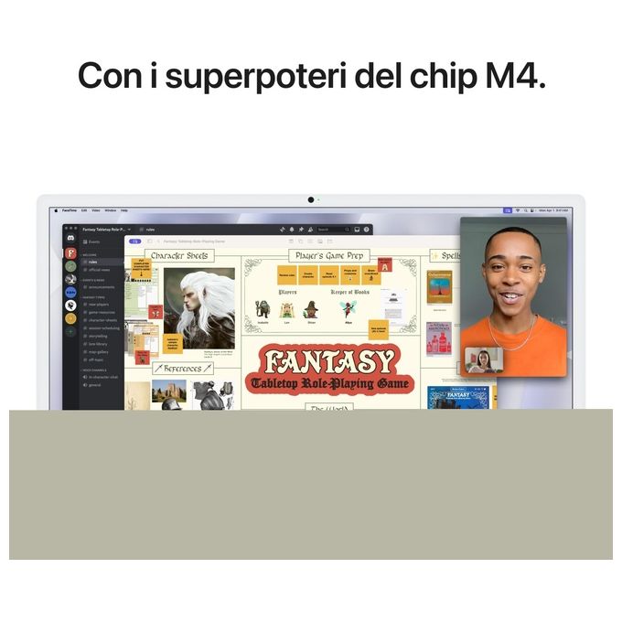 Apple MWUV3T-A iMac PC All-in-one Display Retina 4.5K 4480 x 2520 Pixel Chip M4 10 core CPU 10 core GPU 16 GB 512 GB SSD colore Argento