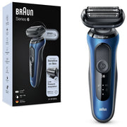 Braun 61-B1000S Series 6 Rasoio elettrico uomo a lamina WetandDry 3 testine autonomia 50 min colore Blu