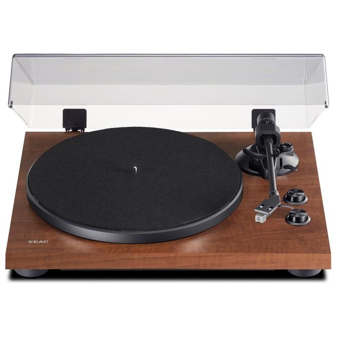 Teac TN-280BT-A3 Giradischi Bluetooth Trazione a Cinghia Piatto Alluminio Pressofuso Preamplificatore Phono MM 33 45 rpm colore Noce