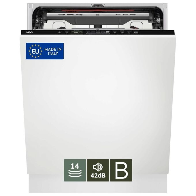 AEG FSS75747P Serie 7000 Lavastoviglie Incasso 14 coperti Classe B 42 dB AirDry Motore Inverter GlassCare (82x60x56 cm) colore Nero