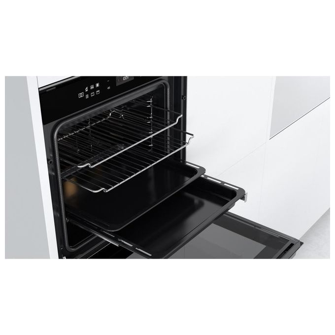 Whirlpool W7OM44S1P Forno Elettrico Multifunzione da Incasso Autopulente Pirolitico Capacita' 73 Litri Classe energetica A+ Tecnologia Sesto Senso Ready2cook Cook4 Cook3 8 Funzioni 60 cm Nero