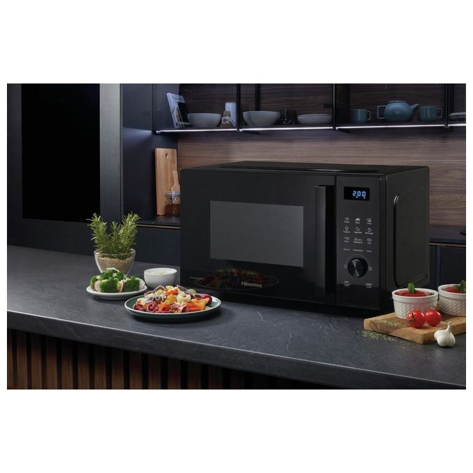 Hisense H23MOBSD1H Forno a microonde Solo 23 L 800 W 9 Programmi Rivestimento Ceramico colore Nero