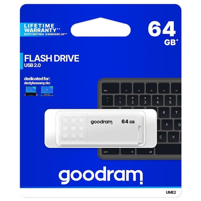 Goodram UME2 Unita' Flash Usb 64Gb Usb Tipo A 2.0 Bianco