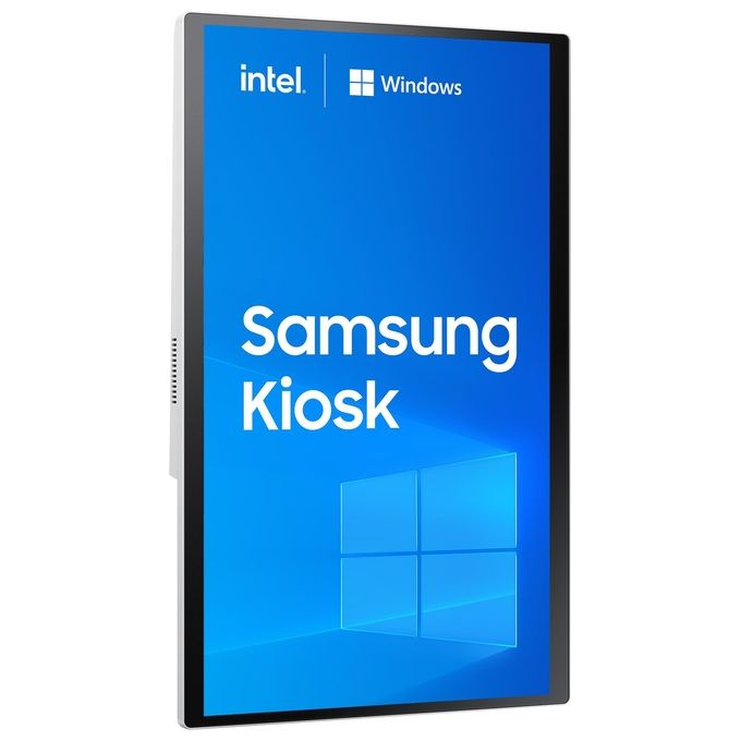 Samsung LH24KMC3BGCXEN KM24C-3 Kiosk Design Monitor LED 24'' Full HD Touch Screen Capacitivo Windows 10 IoT Enterprise Intel Core i3 colore Bianco