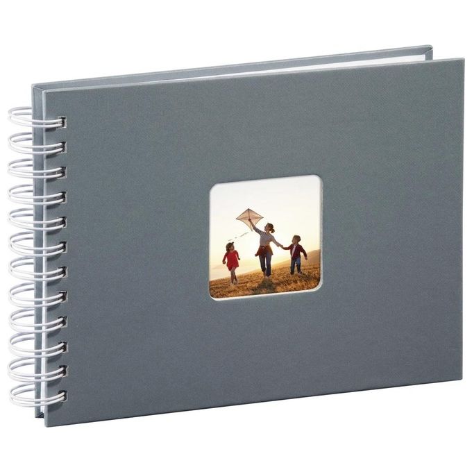 Hama Album Fotografico Fine Art a Spirale Grigio 24x17cm 50 Pagine Bianche