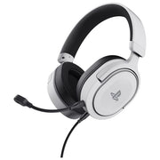 Trust Gaming GXT 498W Forta Cuffie Ecosostenibile PS5 e PS4 con Licenza Ufficiale PlayStation 5 Over-Ear Cavo da 1.2mt Microfono Staccabile Jack Audio 3.5mm Bianco