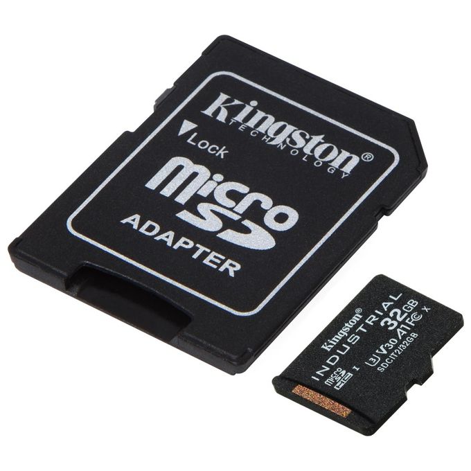 Kingston Technology SDCIT2-32GB Scheda microSDHC Industriale 32GB C10 A1 pSLC UHS-I V30 colore Nero