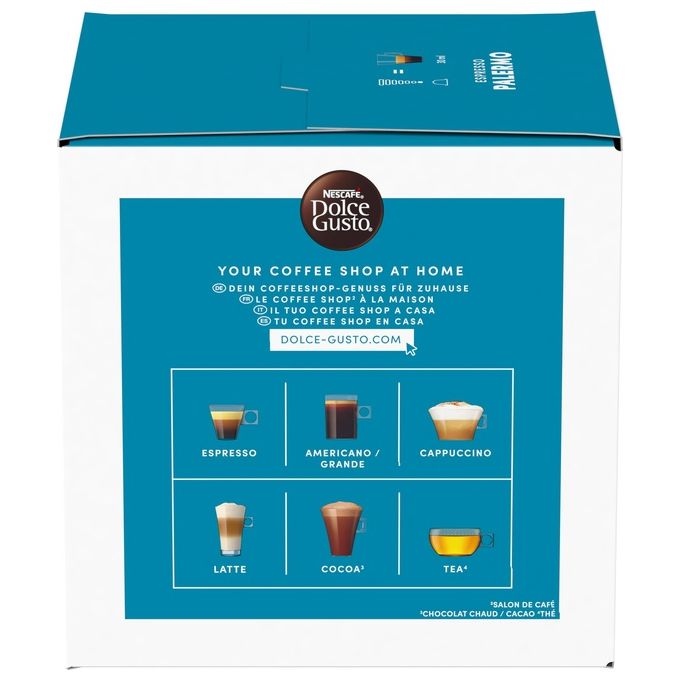Nescafe Dolce Gusto capsule caffe espresso Palermo intensita 10 confezione da 16