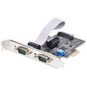 StarTech.com 2S232422485-PC-CARD Scheda Seriale PCIe a 2 porte RS232 RS422 RS485 DB9 UART 16C1050 Windows Linux TAA Compliant colore Nero