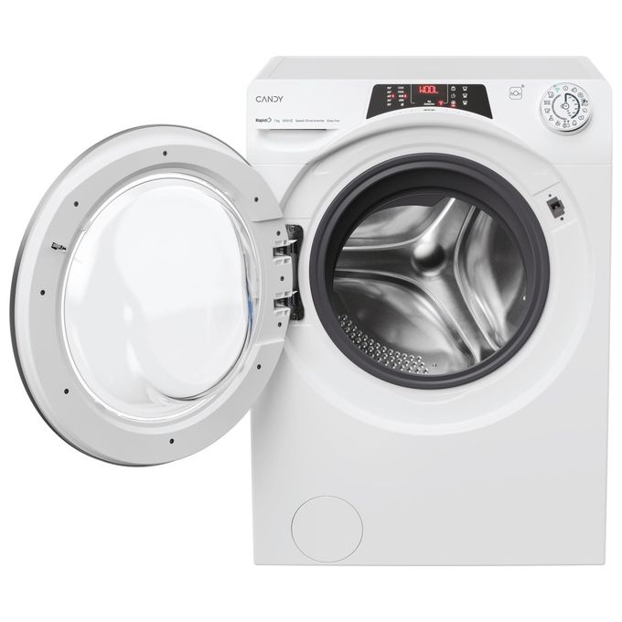 Candy RapidÓ RO41274DWMST-1-S, Lavatrice Slim Carica Frontale, 7 Kg, 1200 Giri, Classe A, Bianco