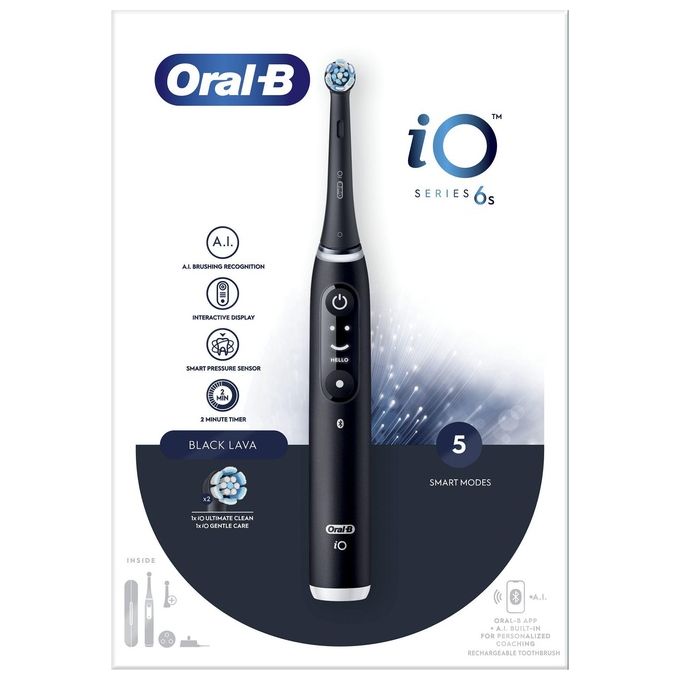 Oral-B IO6 iO Series 6 Spazzolino elettrico 5 modalita' Bluetooth timer 2 min colore Nero