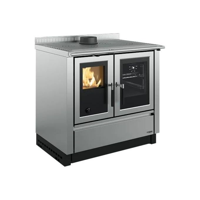La Nordica 7016405 Venezia VST Cucina a Legna 8,3 kW Forno 44 L 238 m³ Classe A+ colore Acciaio Inox