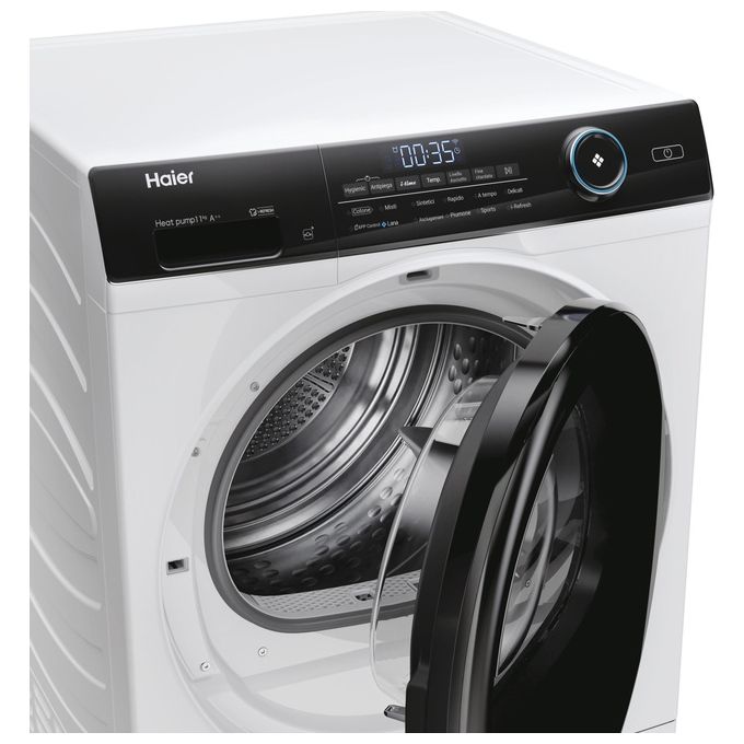 Haier HD110-A2959E-IT I-Pro Serie 5 Asciugatrice Pompa di Calore 11 Kg Classe E Wi-Fi I-Refresh Hygienic (85x60x63 cm) colore Bianco