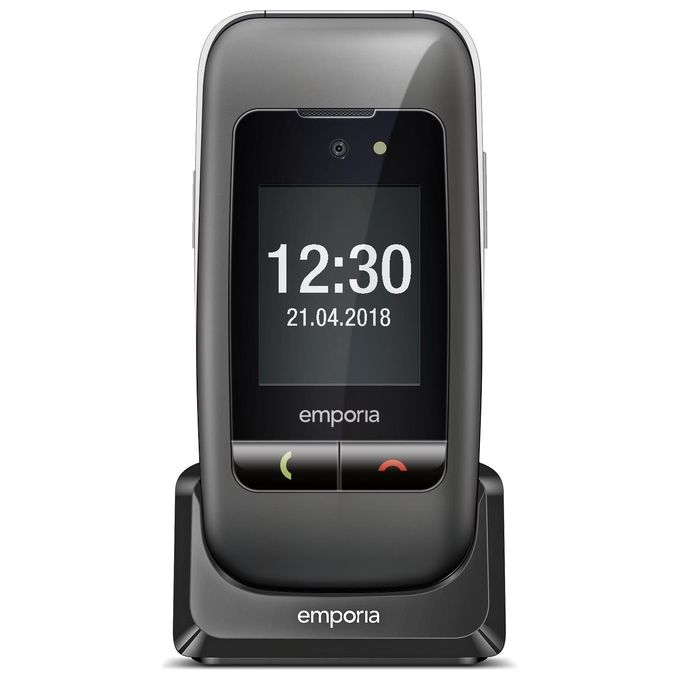 Emporia EMPORIAONE Telefono per Anziani a Conchiglia 2.4'' 2 MP Bluetooth 3.0 IP54 colore Grigio Argento